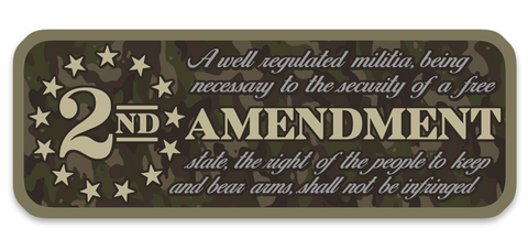 2nd Amendment Brand Camo Outdoor Vinyl Decal Sticker 7.5 x 3